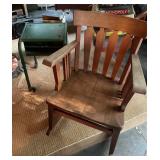 Oak rocker in the office