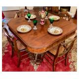 Antique dining table, from 4 feet to 10 feet, instant banquet table