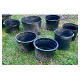 Plastic garden pots