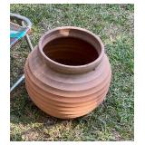 Clay flower pot from garage