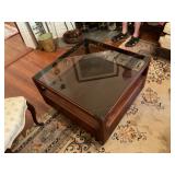 Smoked glass coffee table