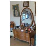 birdsey maple dresser with large mirror