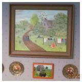 Primative paintings  grandma Moses Style