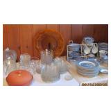 currier and ives blue and white dishes