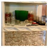 Gold trimmed Crystal stemware 