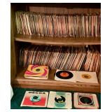 Hundreds of sleeved singles