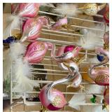 Clip on Christmas bird ornaments 