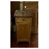 Pitch pine bed side table