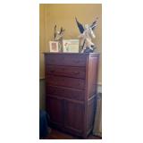 Tall chest with drop down desk