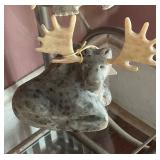 Inuit carved Moose figure