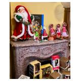 Anna Lee Santa figure, ornaments