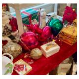 Oversized mercury glass ornaments