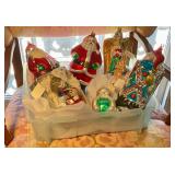 Oversized mercury glass blown ornaments, from Adlers