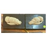 African figures wall plaques