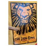 Lion king poster signed by cast members