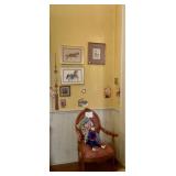 Antique carved Upholstered arm chair