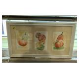 Framed watercolor vegetable 