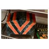 Red and black onyx chest