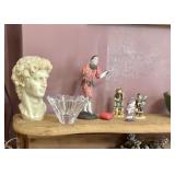 Bust, crystal , figurines