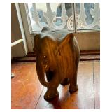 Elephant wood carving
