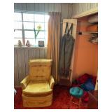 Retro yellow chair, kids swivel chair