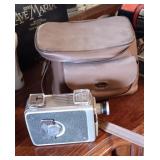 Old movie camera and case