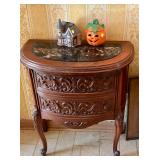 Care de side table with black marble top