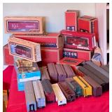 Box cars, passenger cars, cabooses