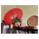 Red paper umbrella