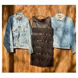 Denim jackets, flapper dress