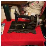 Hand cranked sewing machine