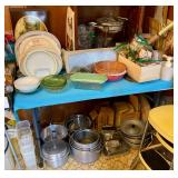 Lots of vintage and antique pots and pans