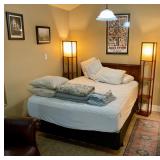 Bed , lamps, art