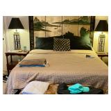 Lamps, bed, screen not for sale