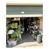 Storage unti full of plants, accessories