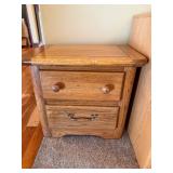 Wooden 2 Drawer Side Table