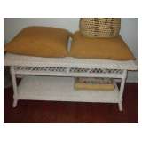wicker bench 