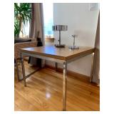 Florence Knoll T-Bar Laminate and Chrome Table