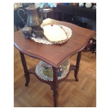 Silver Tea Set, Matson Mirror Tray, Tall 2-Tier Table