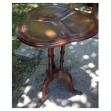 Clover Shaped 20 inch tall Leather Topped Table