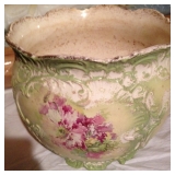 Large Hand Painted Vintage Pot