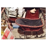Vintage Wicker Doll Sleigh - Sled