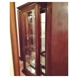 Tall Cherry Solid Wood China Cabinet
