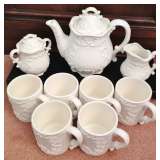 Pretty White Tea Set