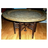 Large Brass Tray Table