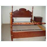 Broyhill Queen Spindle Bed Cherry Finish