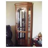 Medium oak corner curio