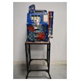 MILLS CASTLE FRONT 5 CENT SLOT MACHINE ON STAND