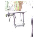 Mable and metal table