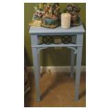 small blue table
